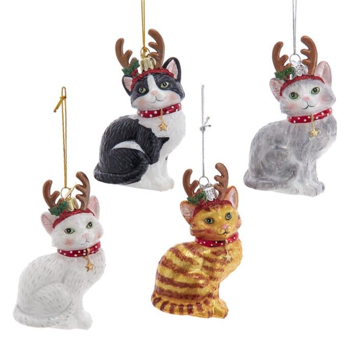 Cats in Antlers Ornament
