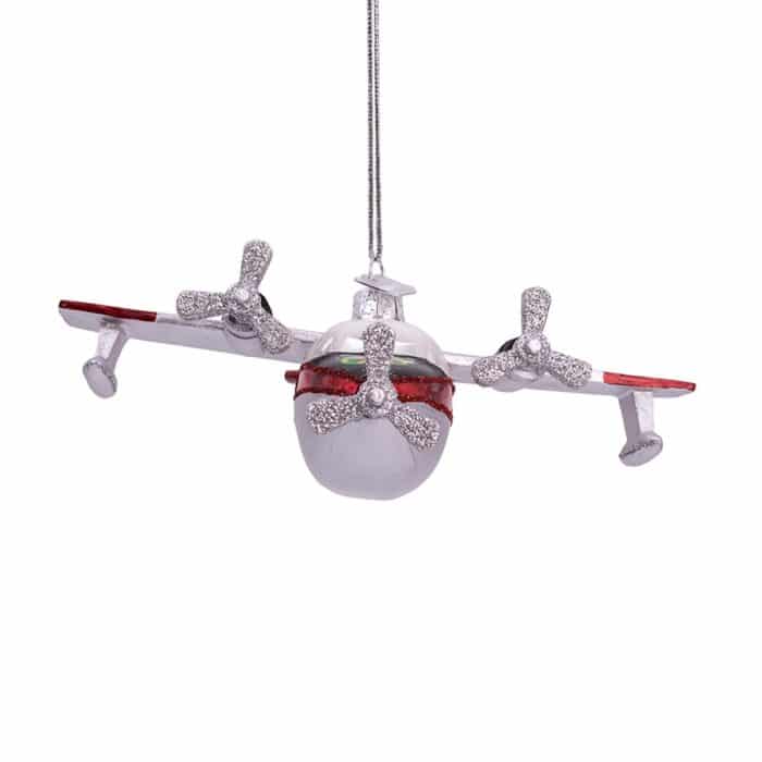 Christmas Sea Plane Ornament Front