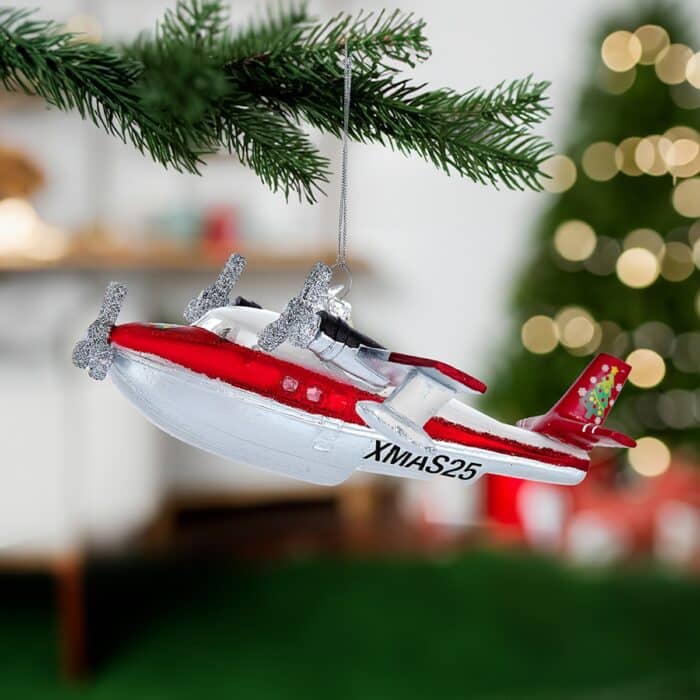 Christmas Sea Plane Ornament Glamour
