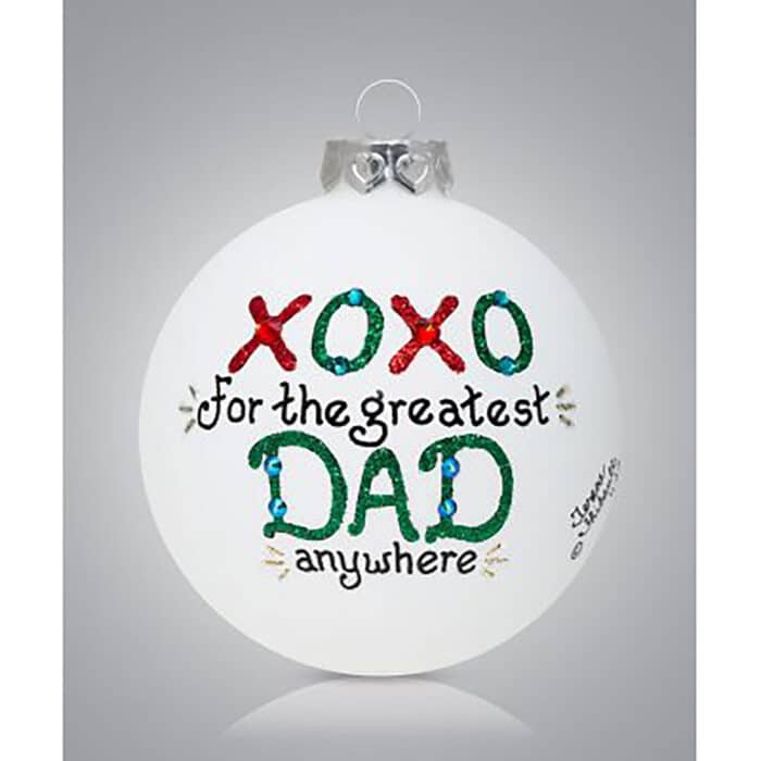 Dad the Greatest Glass Ball Ornament Personalized