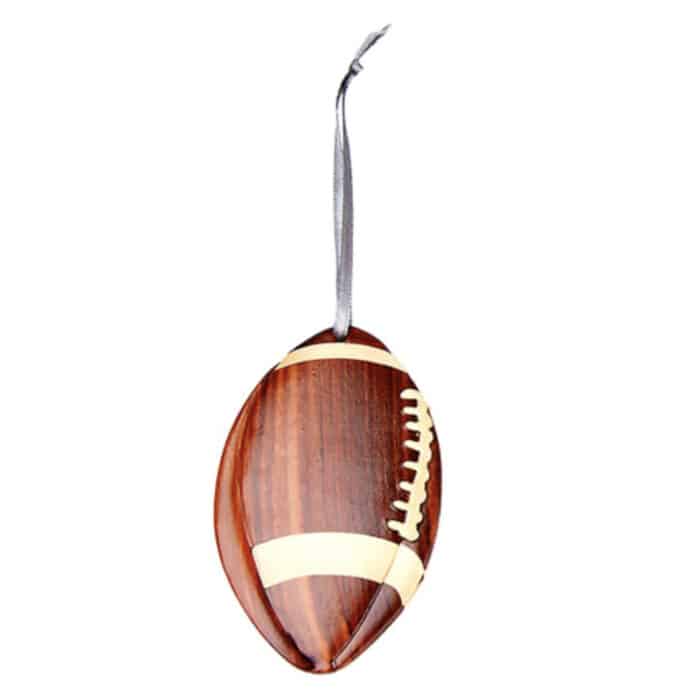 Football Intarsia Wooden Ornament