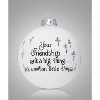 Friendship Million Things Glass Ball Ornament Personalized