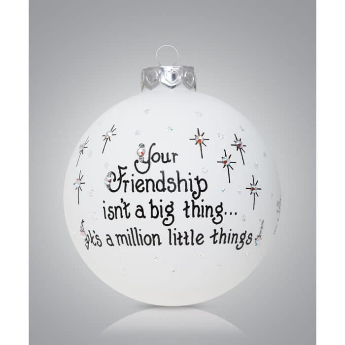 Friendship Million Things Glass Ball Ornament Personalized
