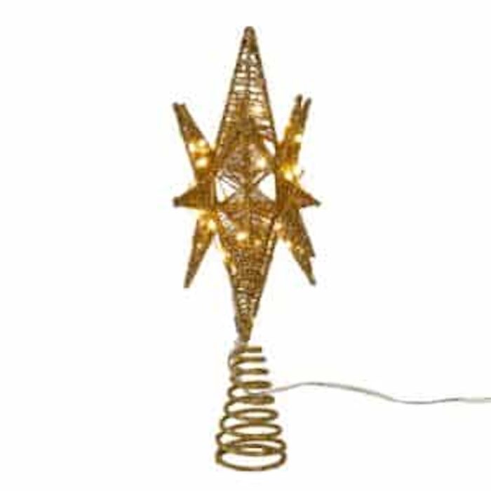 Gold Or Silver Starburst Twinkling 15 Treetop Gold Cord