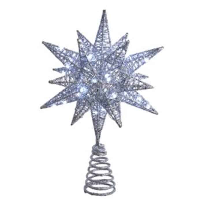Gold Or Silver Starburst Twinkling 15 Treetop Silver