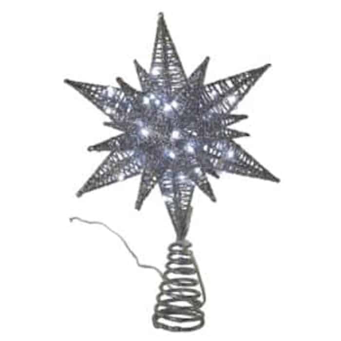 Gold Or Silver Starburst Twinkling 15 Treetop Silver Back