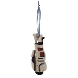 Golf Bag Intarsia Wooden Ornament