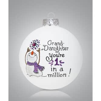 Granddaughter One In A Million Glass Ball Ornament Personalized