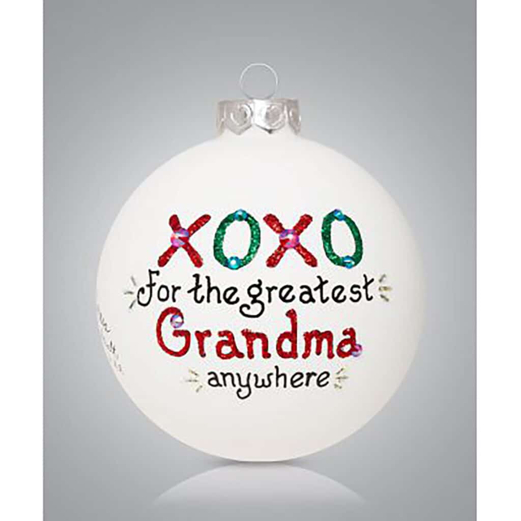 Grandma the Greatest Glass Ball Ornament Personalized