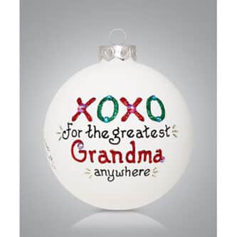 Grandma The Greatest Glass Ball Ornament Personalized