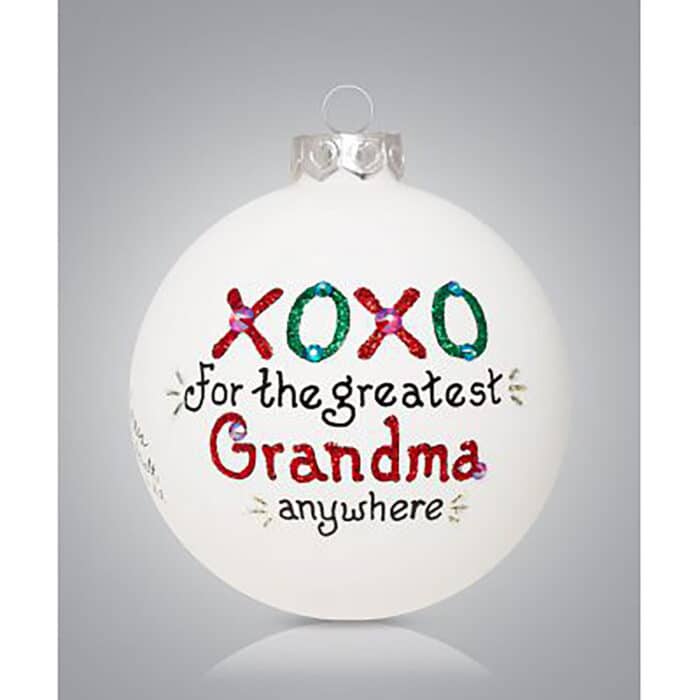 Grandma The Greatest Glass Ball Ornament Personalized