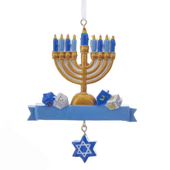 Hanukkah Menorah Ornament Personalize