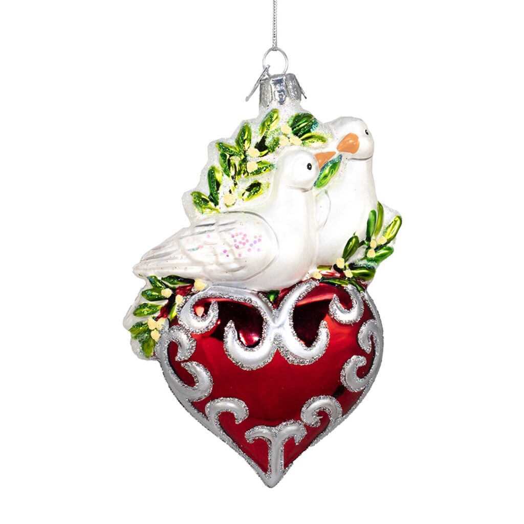 Heart with Doves Ornament