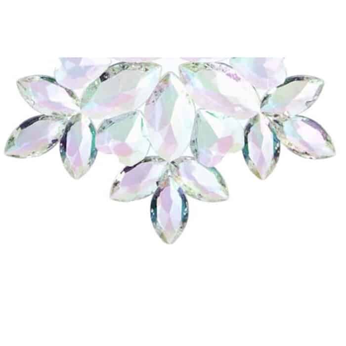 Iridescent Clear Snowflake Ornaments Heart