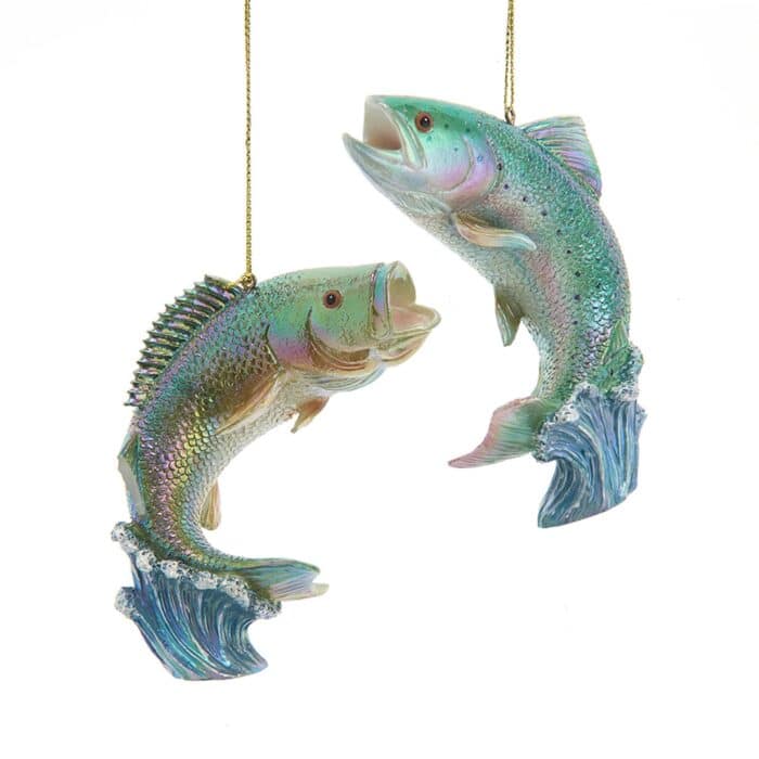 Large Mouth Bass Or Rainbow Trout Ornaments