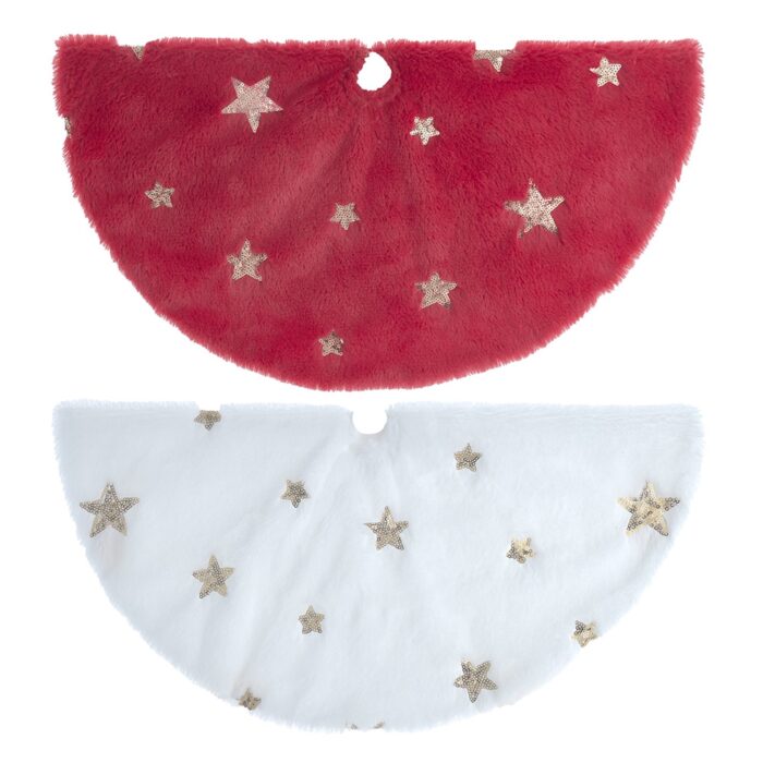 Mini Red or White Star Tree Skirt 20