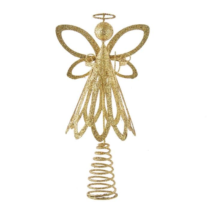 Open Frame Glittered Angel Tree Topper