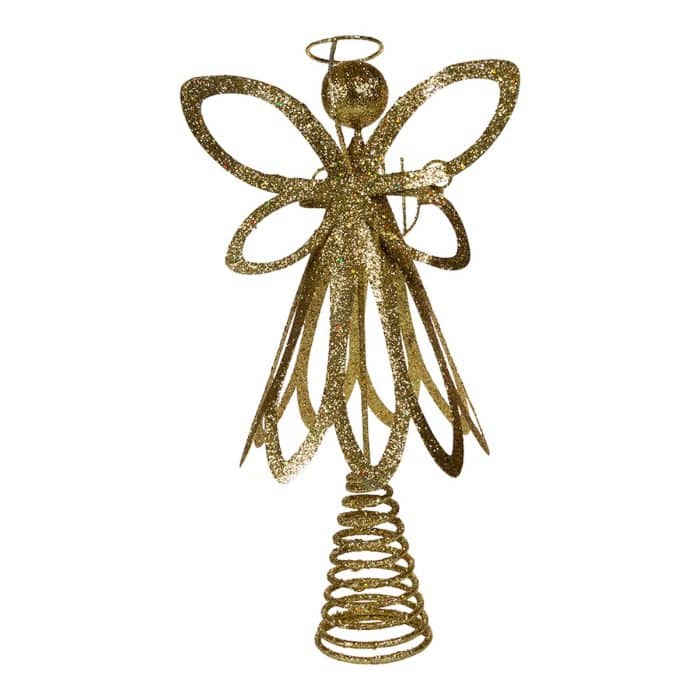 Open Frame Glittered Angel Tree Topper Back