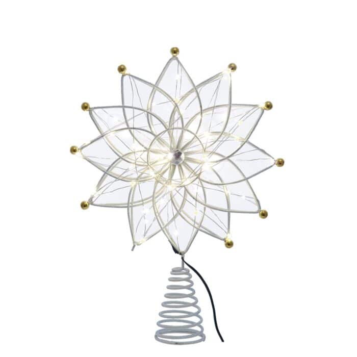 Petal 12 Point LED Tree Topper Front