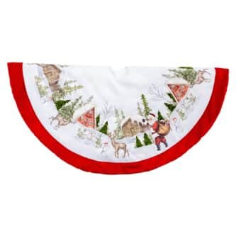 Retro Patterned Tree Skirt 48 Half Skirt