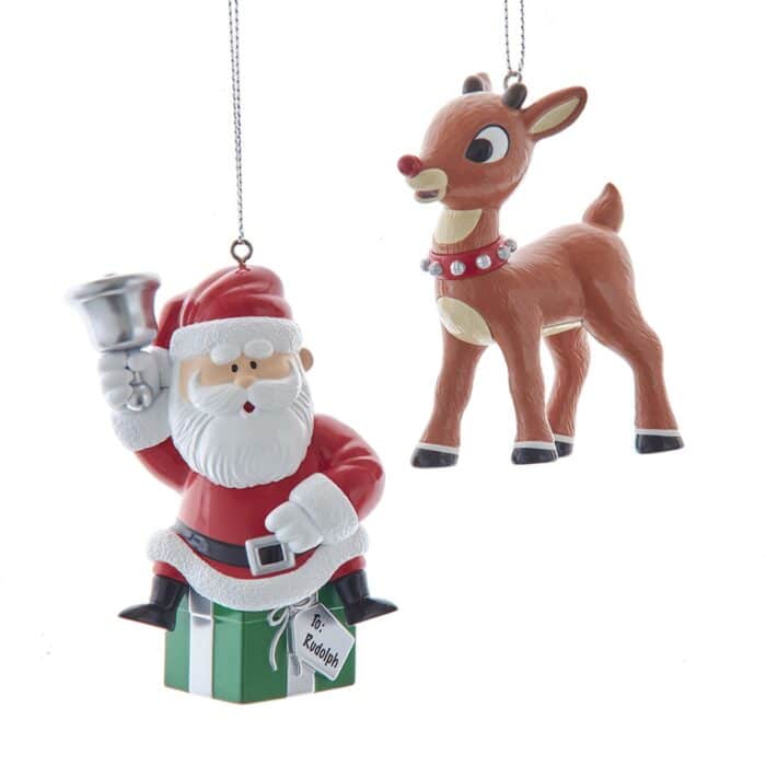 Rudolph or Santa Ornaments