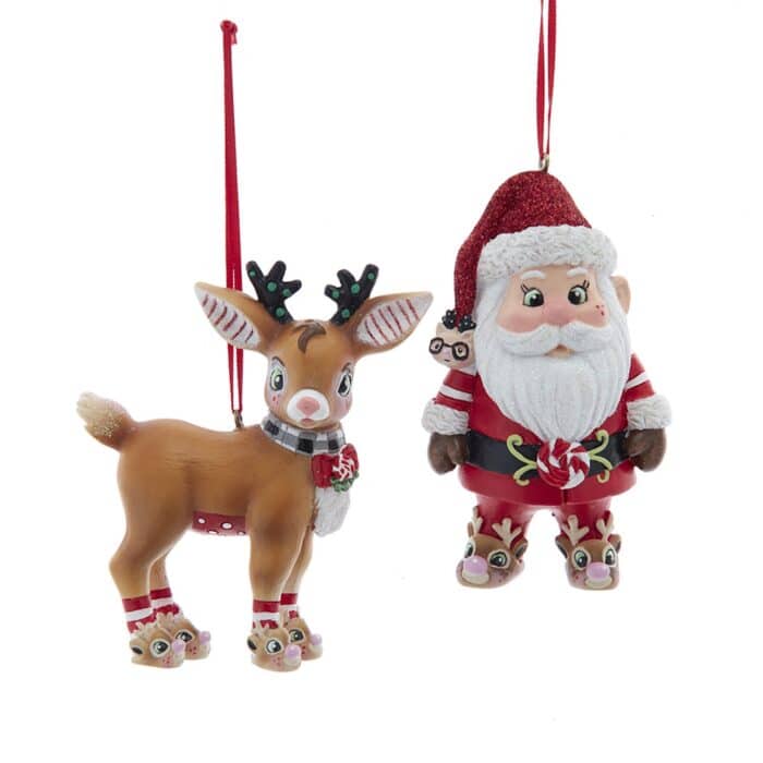 Santa Or Reindeer Festive Ornaments
