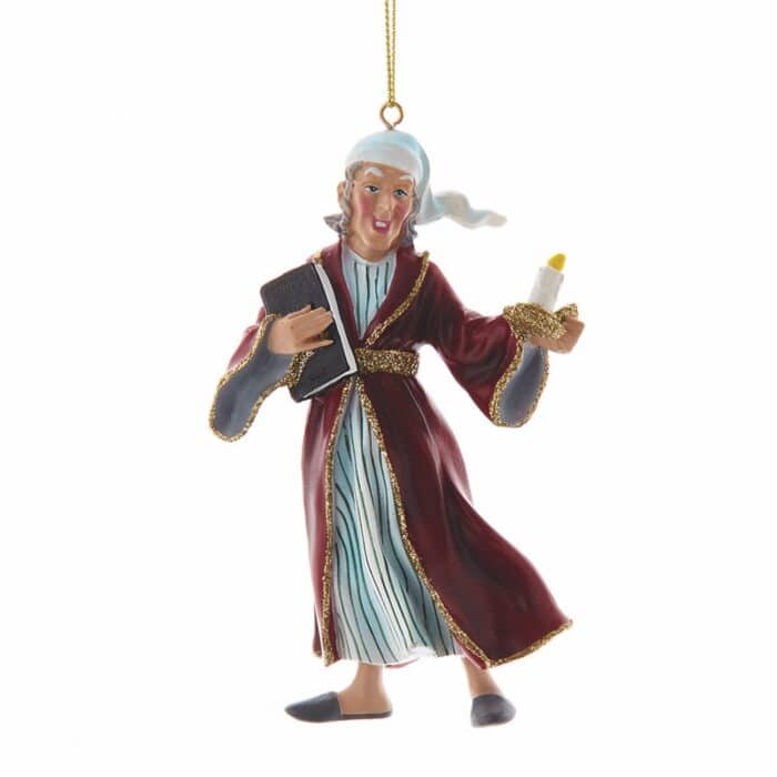 Scrooge in Bathrobe Ornament