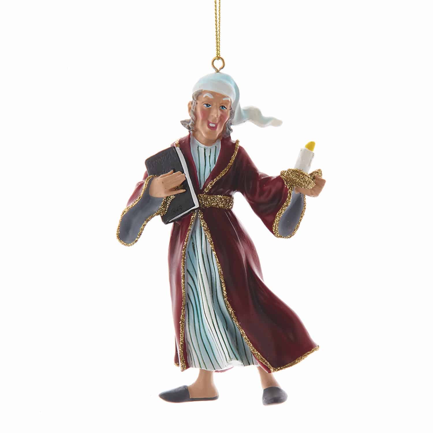Scrooge in Bathrobe Ornament