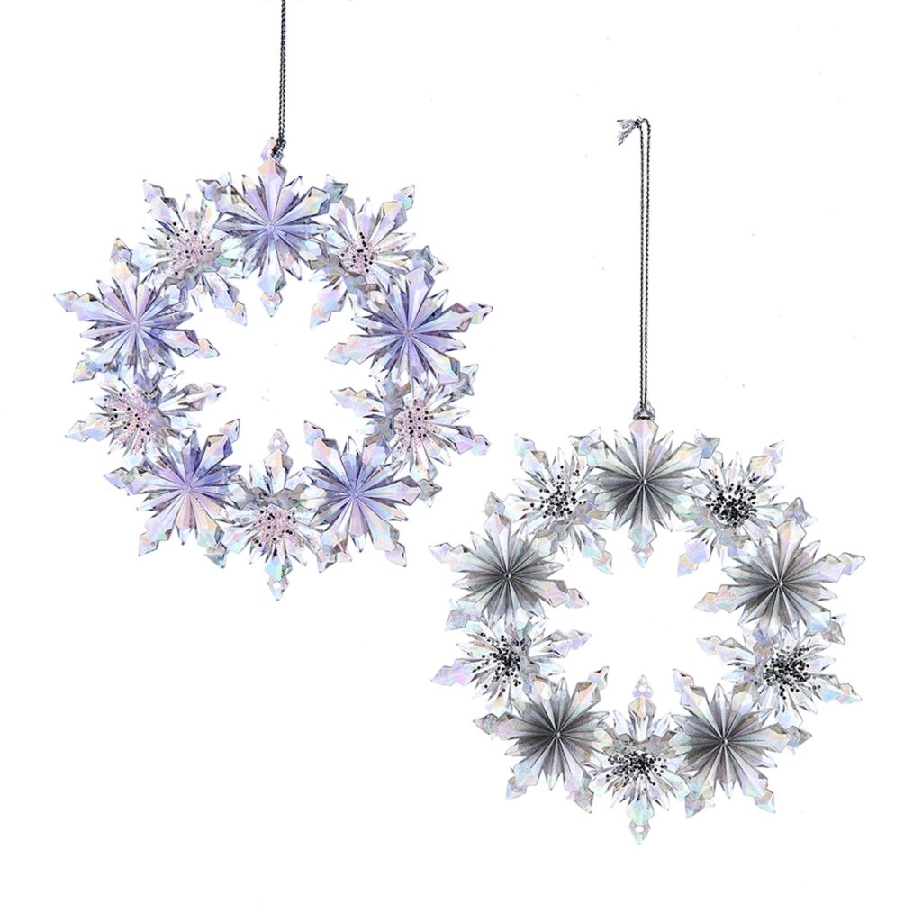 Silver or Lavender Wreath Ornament