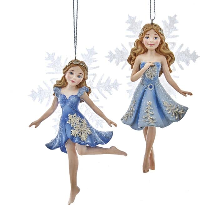 Snowflake Fairy Blue Dress Ornaments