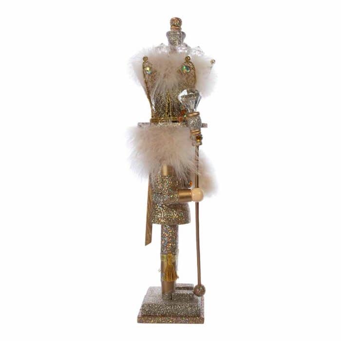 Platinum and Gold Glittered Hollywood Nutcrackers™ Side