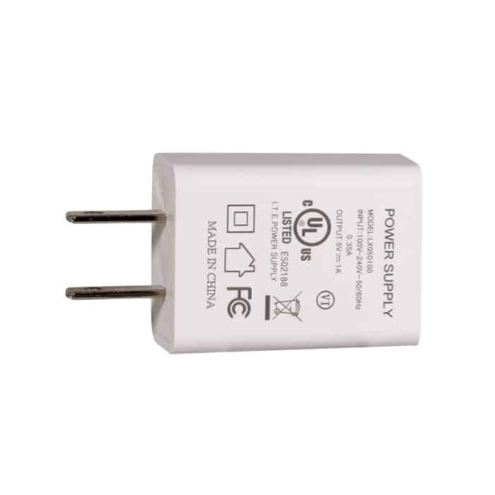 5 volt White Usb Plugadapter Back