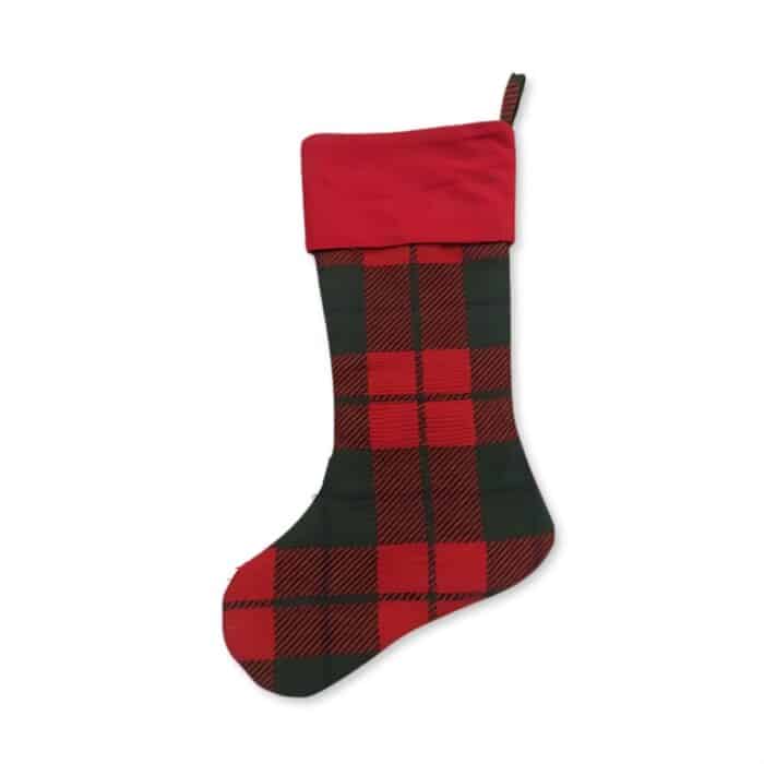 Black and Red Plaid Stocking