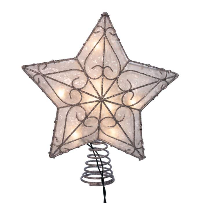 Capiz Swirl Star Treetop Back