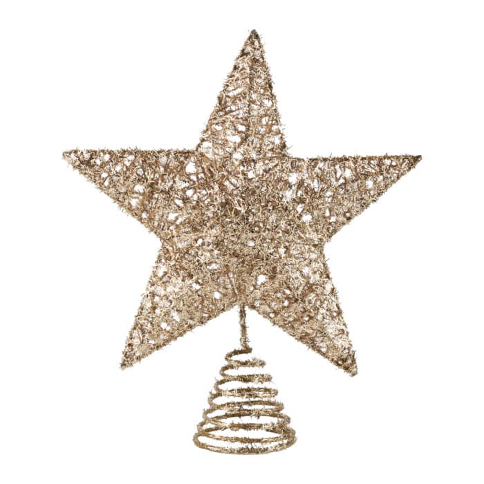 Champagne Tinsel Star Treetop