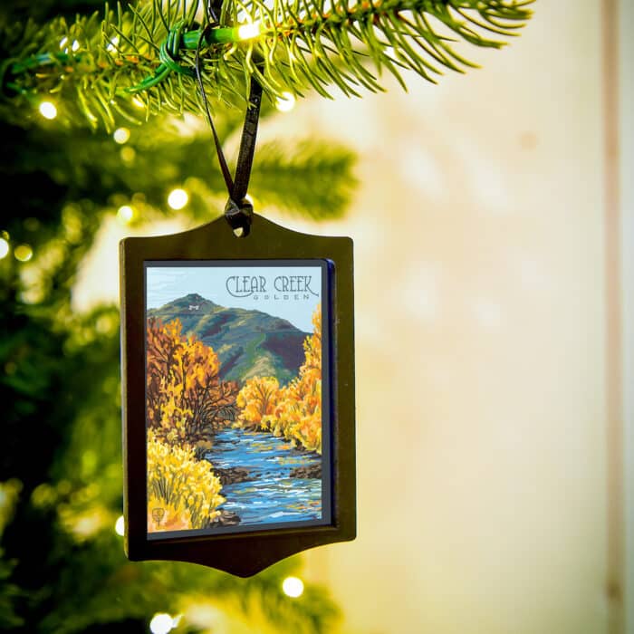 Clear Creek Golden Colorado Ornament by Julie Leidel