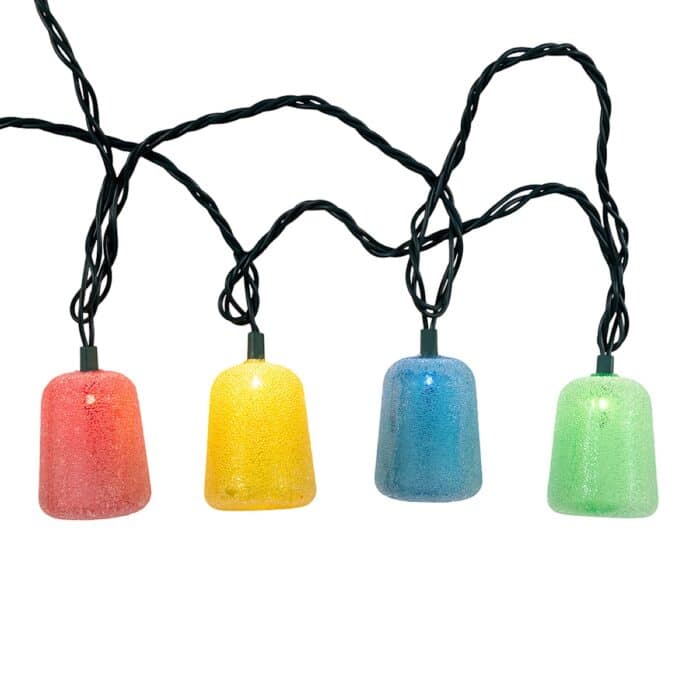Colorful Gumdrop Light Set Up Close