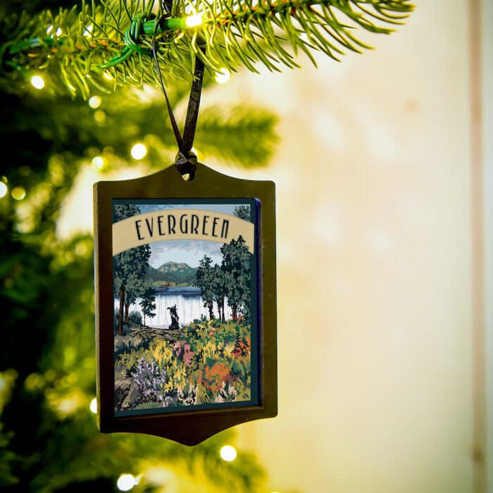 Evergreen Colorado Ornament by Julie Leidel