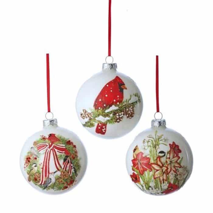 Festive Cardinal Ball Ornament