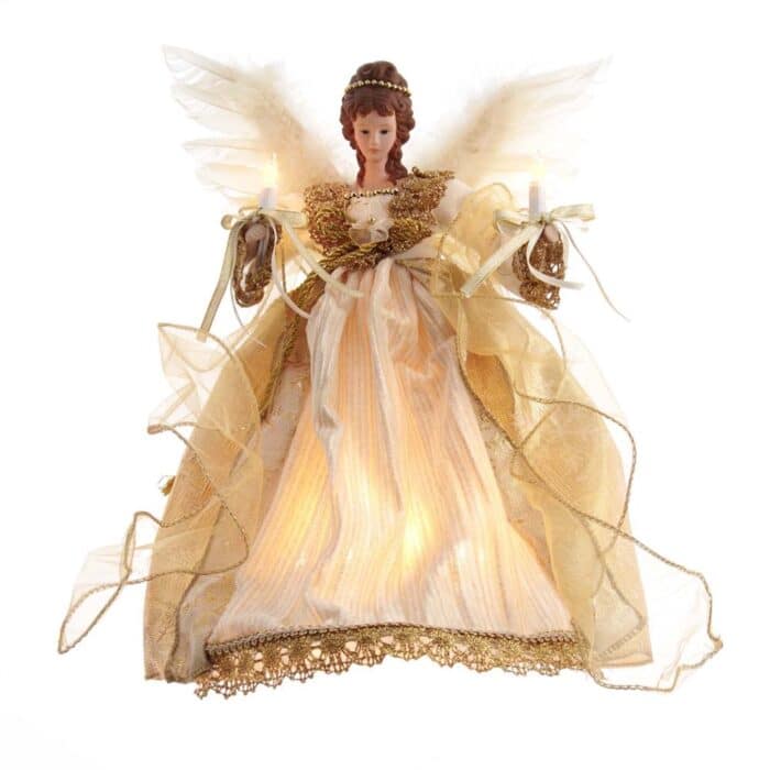 Gold Filigree Trim Angel Tree Topper