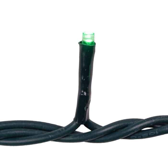 Jingle Bright LED Light Set Four Colors Green Close Up