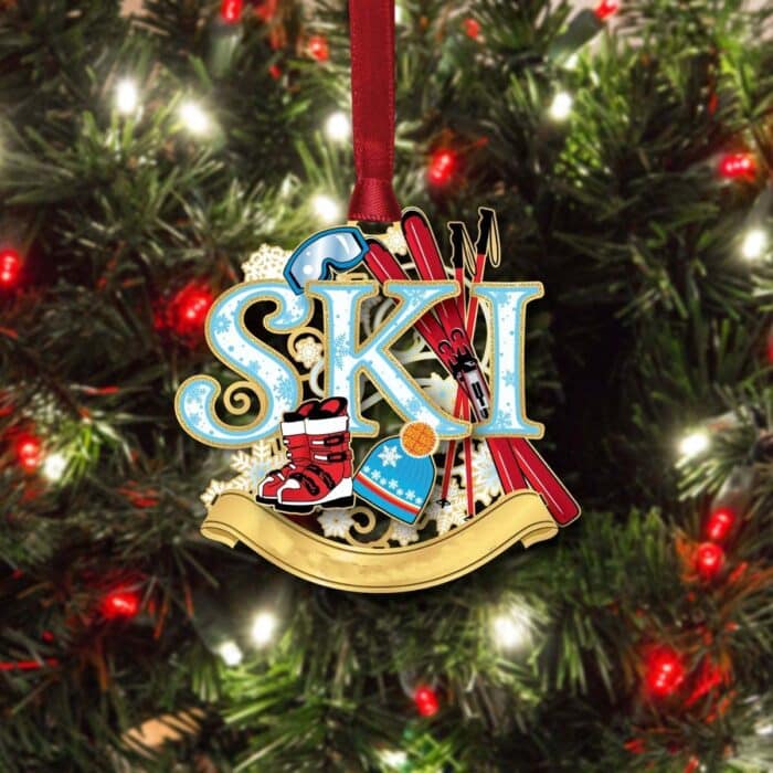 Ski Gear Colorado Ornament Box Glamour
