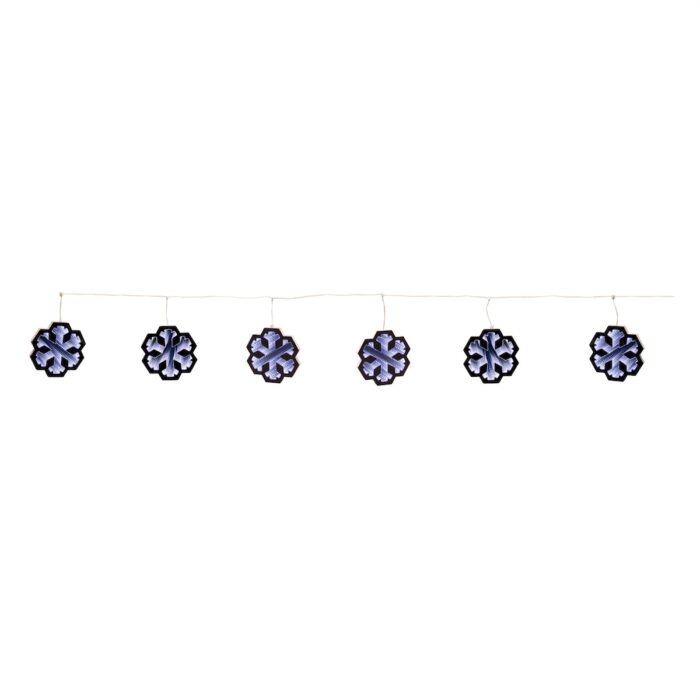 Snowflake Garland Infinity Lit Decor Strand