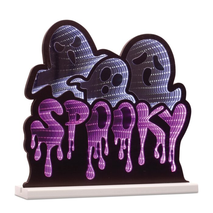 Triple Ghost Spooky Ekkolight Lit Decor