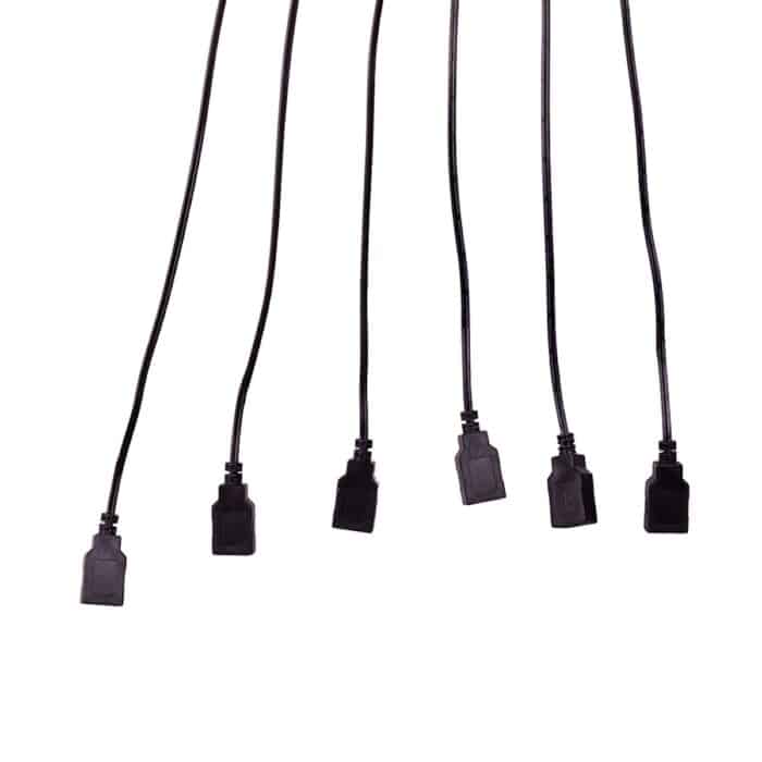 USB Power Extension Cord+™ 6 Ports Ends