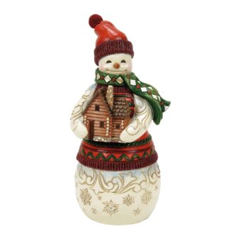 Christmas At Lodge Snowman Figurine By Jim Shore