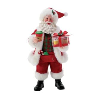 Coffee Break Santa Figurine