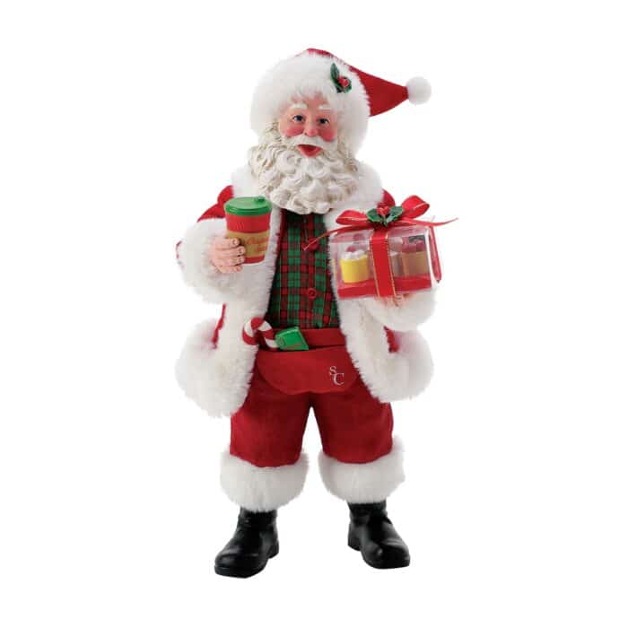 Coffee Break Santa Figurine