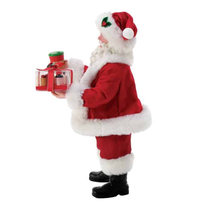 Coffee Break Santa Figurine Side