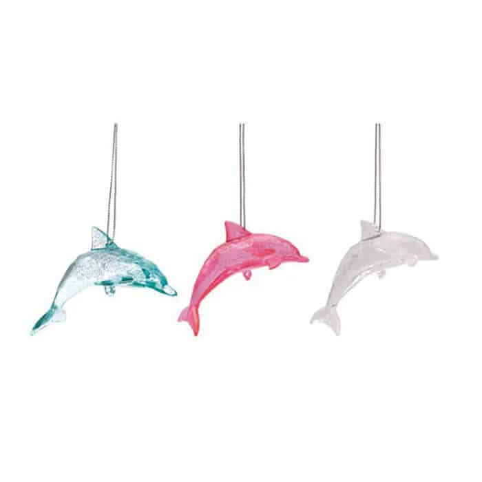 Colorful Leaping Dolphin Ornament